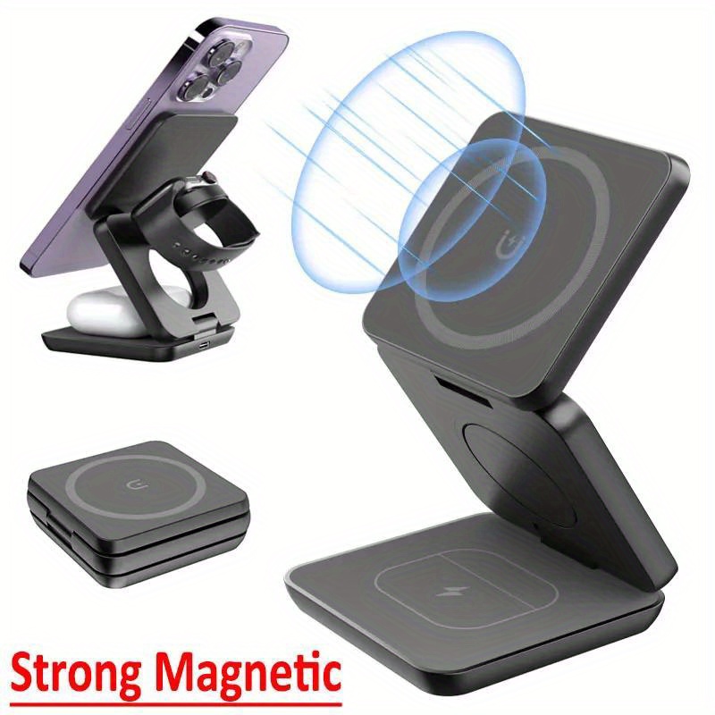 Foldable 3 in 1 Fast Wireless  - Watch Charger Cable のレビューと価格
