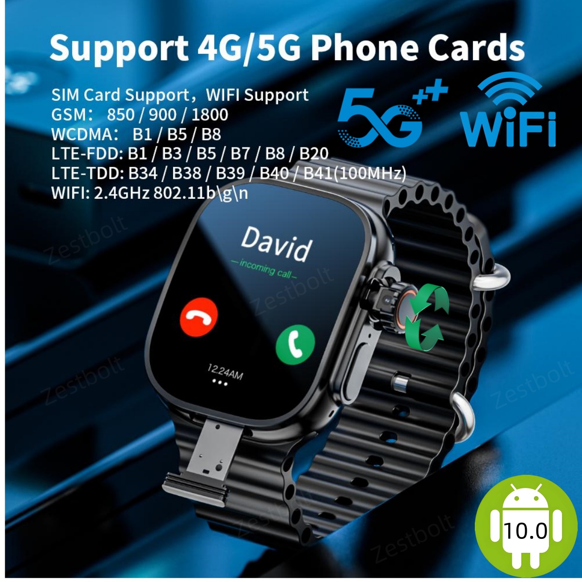 Curved Display 4G Android 10 S - Smartwatch Store のレビューと価格