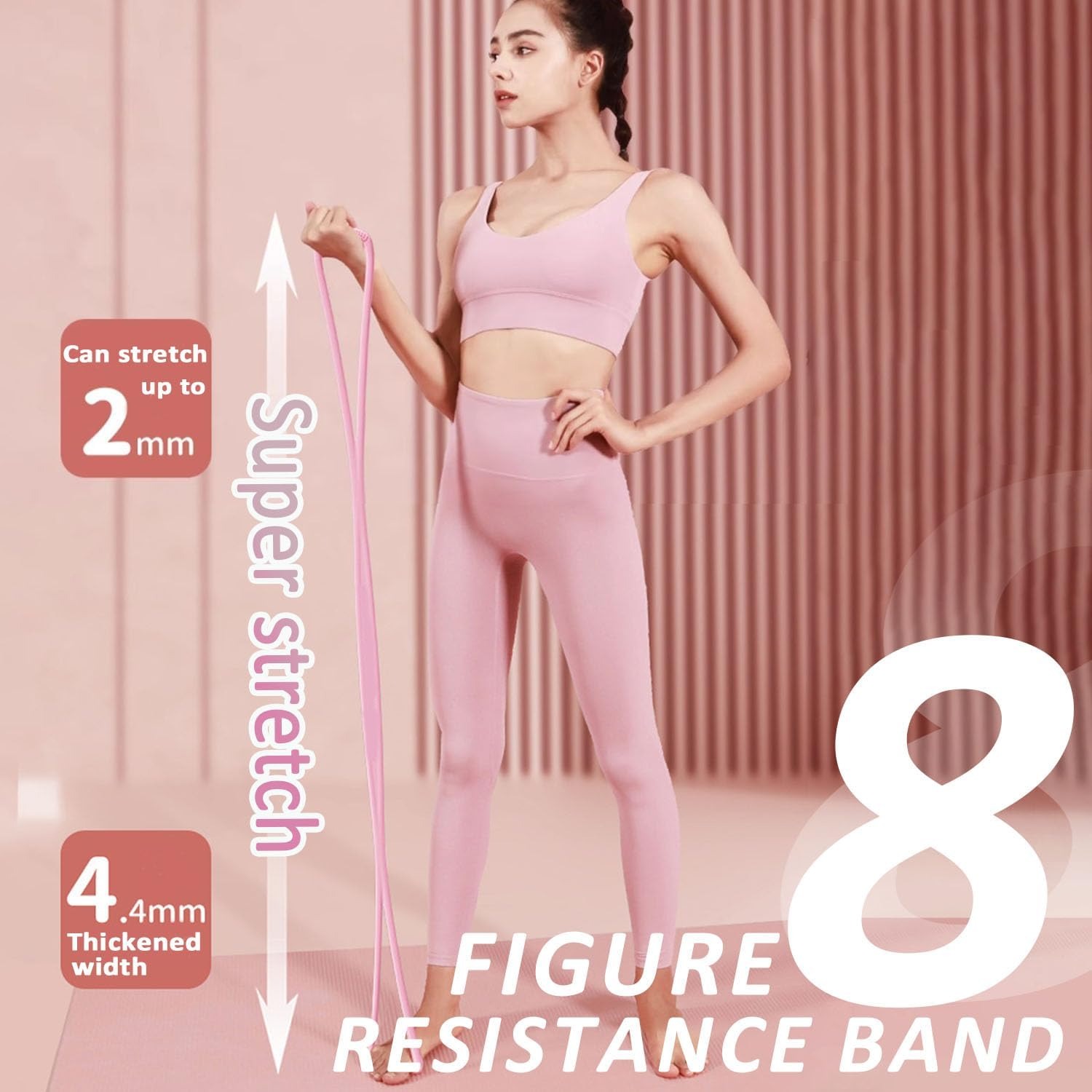 Figure-8 yoga resistance band, - Milanaise Mesh Band のレビューと価格