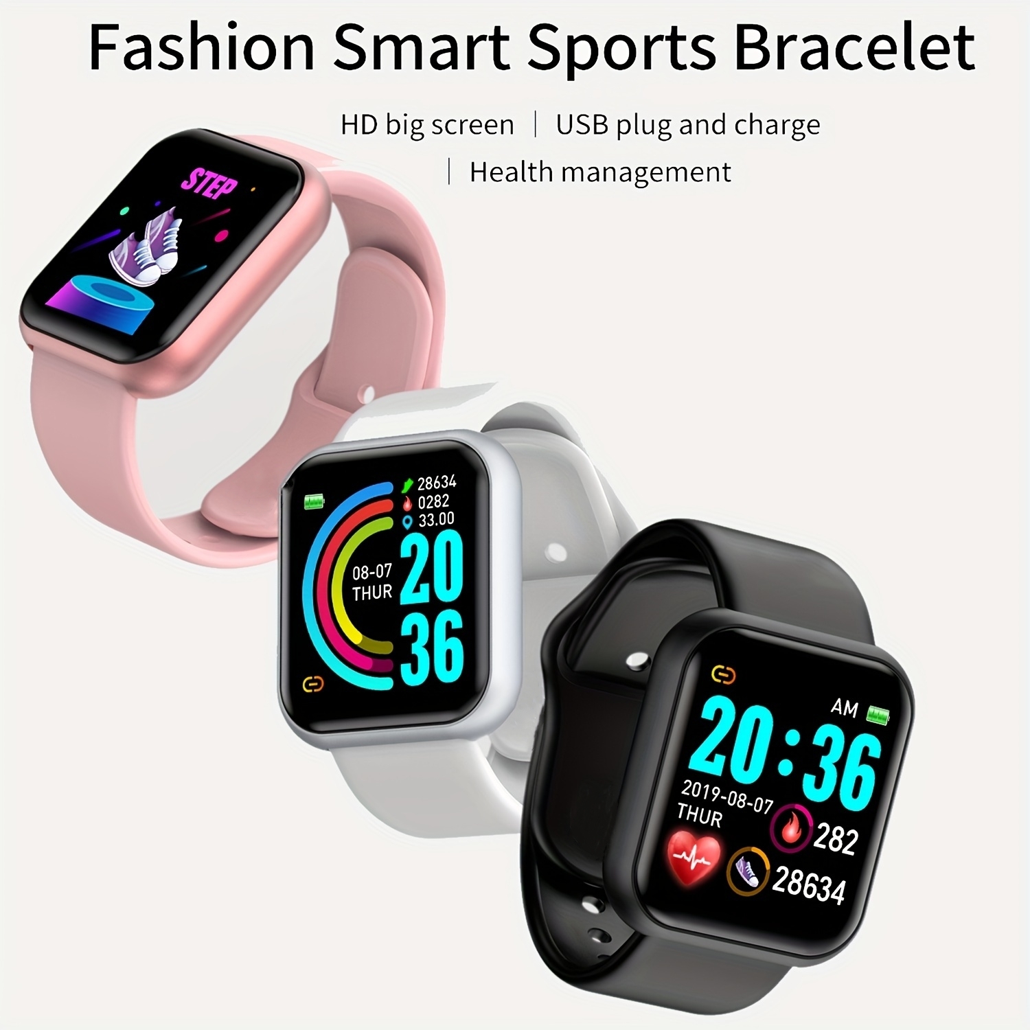 Smart Watch For Men Women Spor - Silicone Band Replacement のレビューと価格