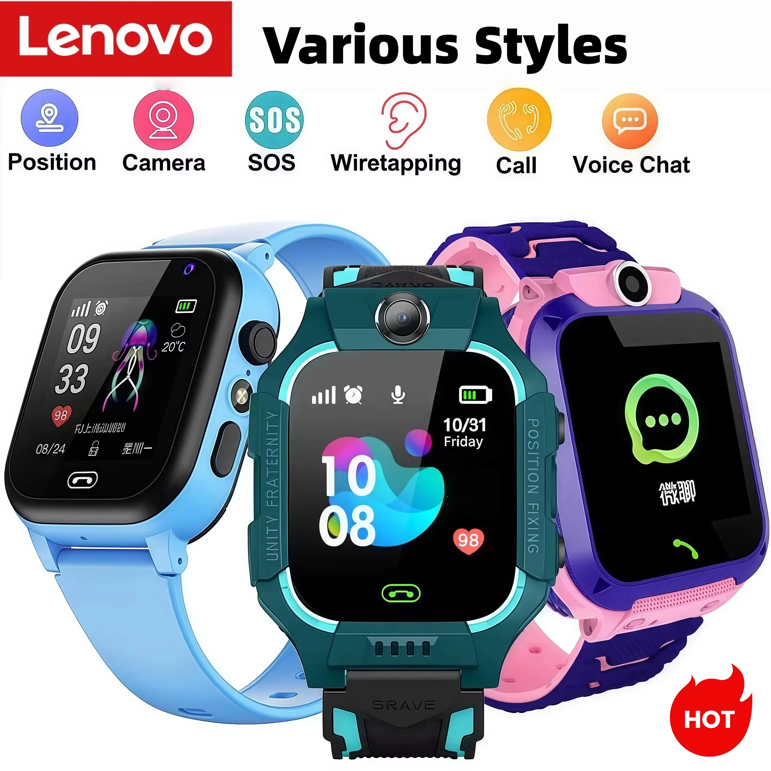 Lenovo Kids Smart Watch SOS GP - Smartwatch Id のレビューと価格