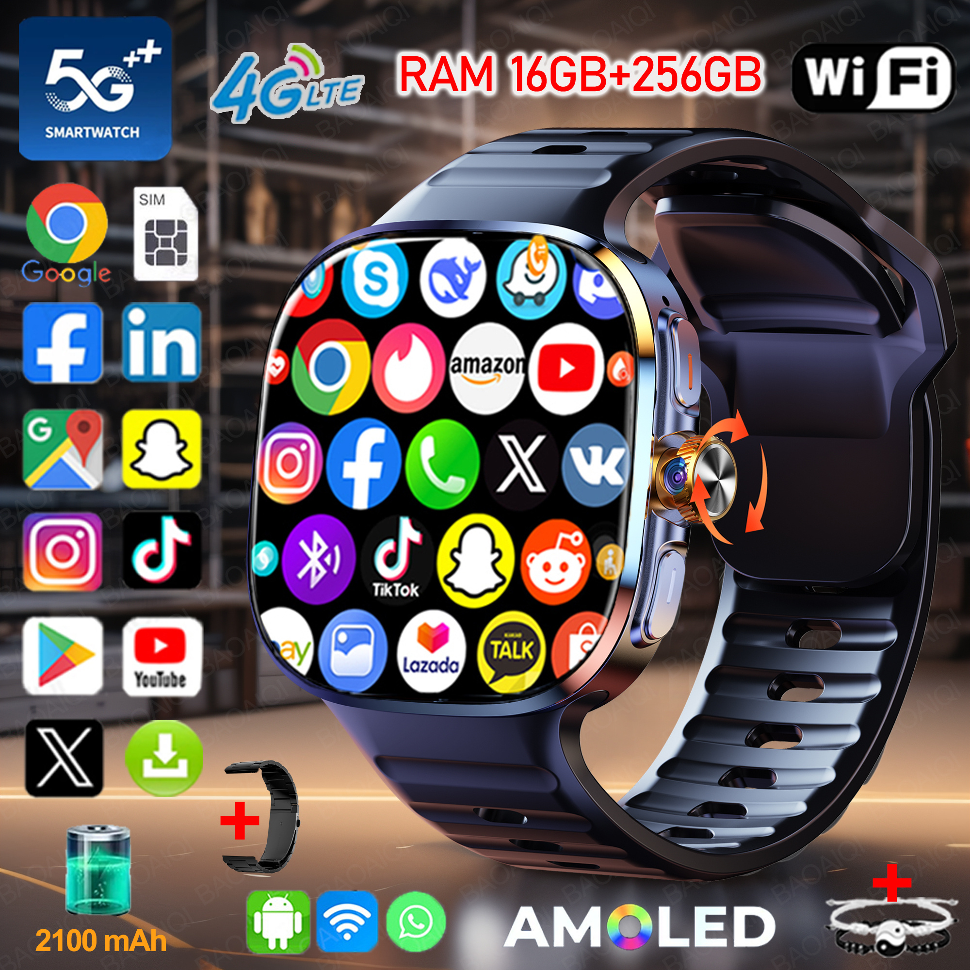 New Large Screen Smartwatch 4G - Smartwatch Id のレビューと価格