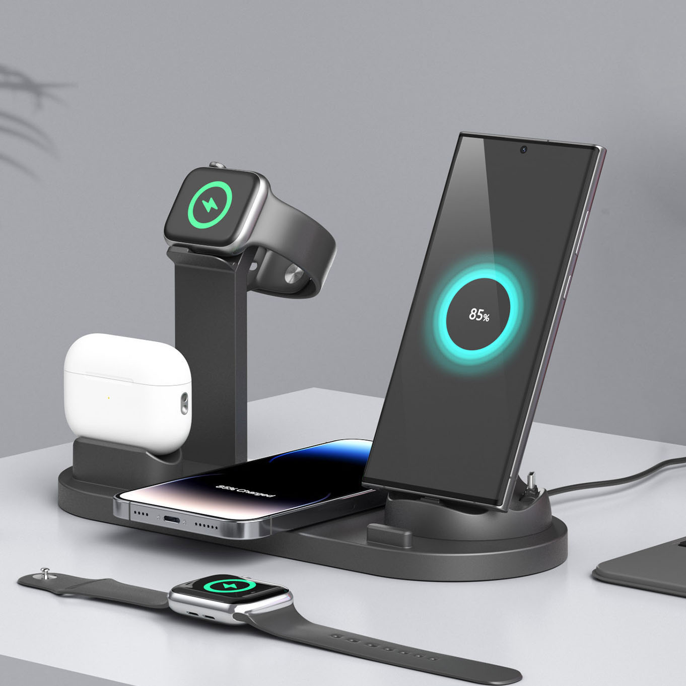 7 in 1 Wireless Chargers Stand - Watch Charger Cable のレビューと価格