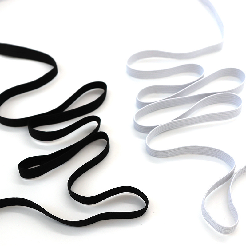 White Black 3mm Flat Elastic B - Milanaise Mesh Band のレビューと価格