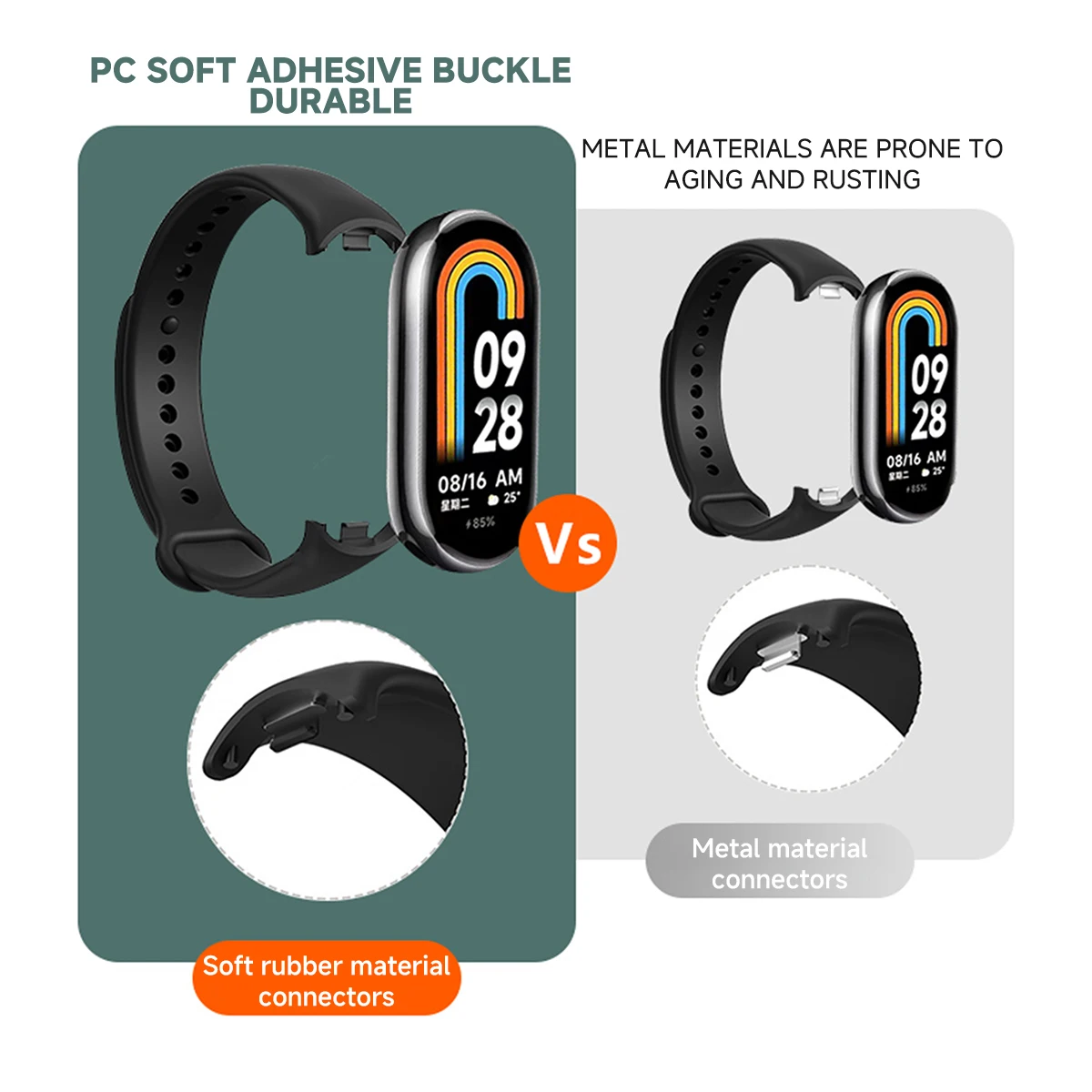 Strap for Xiaomi Mi Band 9/9 N - Silicone Band Replacement のレビューと価格