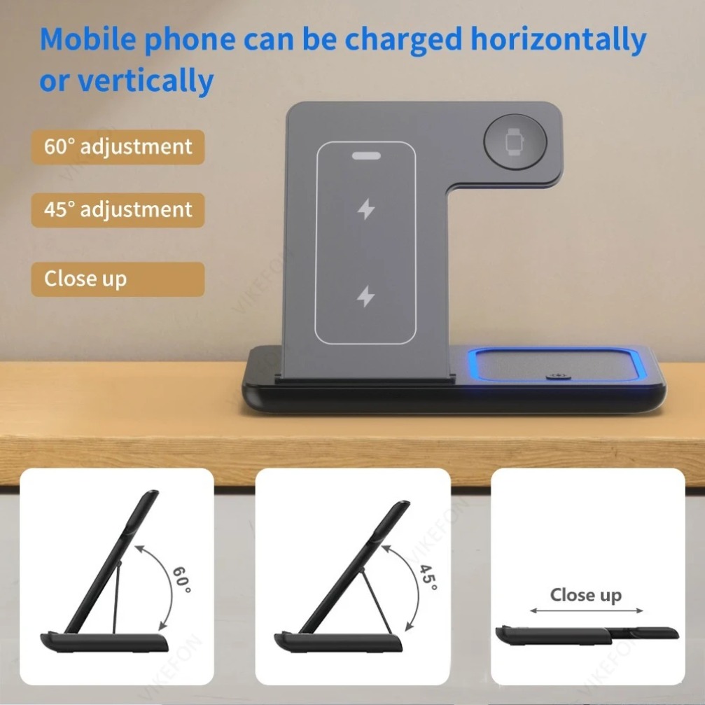 Foldable 3 in 1 Wireless Charg - Watch Charger Cable のレビューと価格