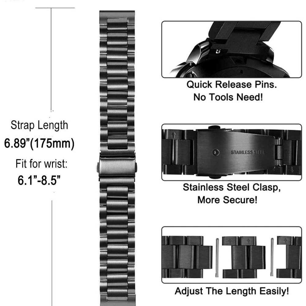 Steel Strap For Huawei Watch G - Titan Smartwatch Accessories のレビューと価格