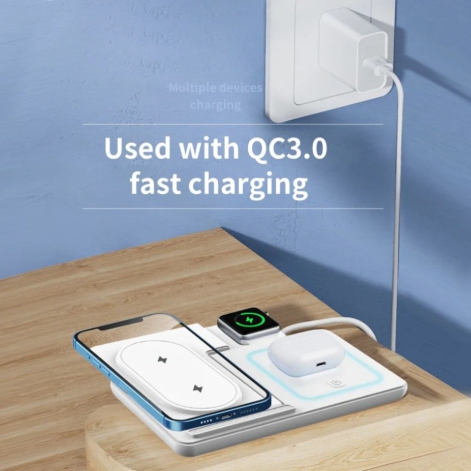 Night LED Light 3 In 1 Wireles - Watch Charger Cable のレビューと価格