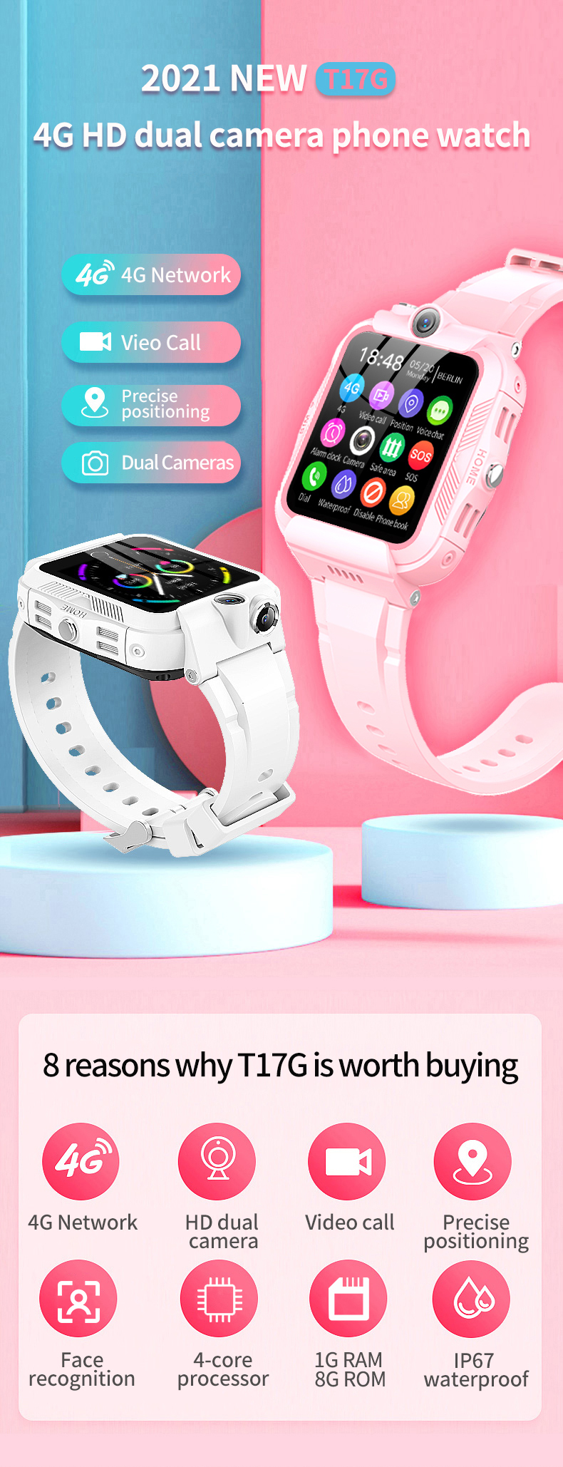 Kids Smart Watch 4G Sim Card S - Smartwatch Store のレビューと価格