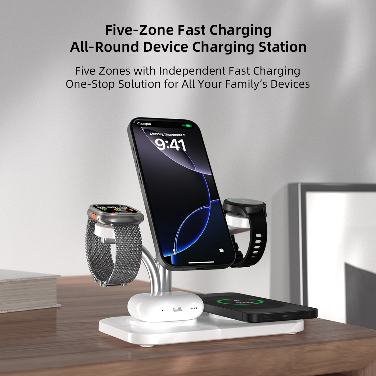 5 IN 1 Magnetic Wireless Charg - Watch Charger Cable のレビューと価格