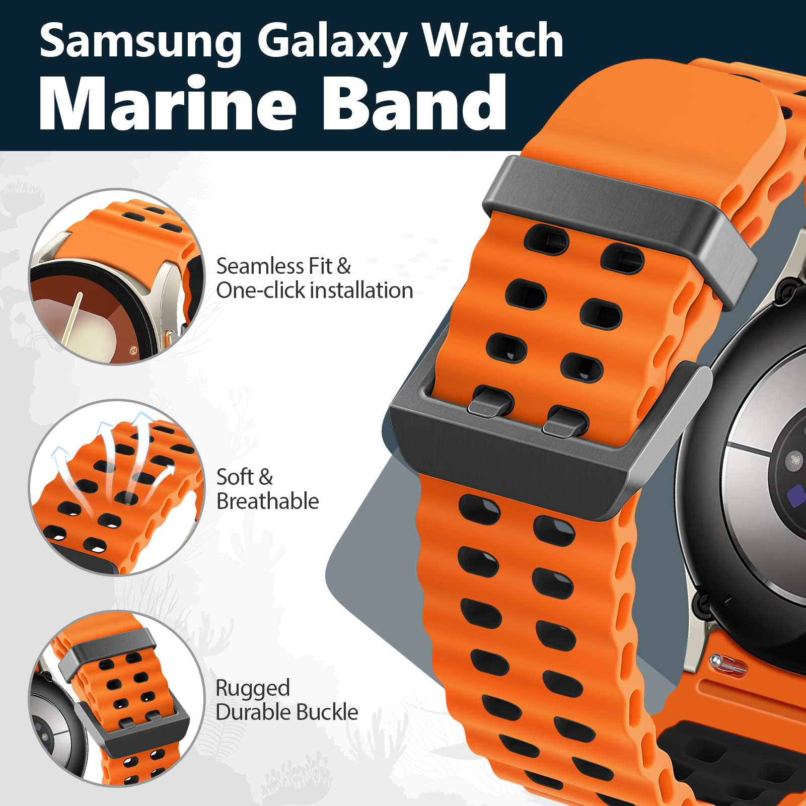 Marine Band for Samsung Galaxy - Samsung Smartwatch Ultra Accessories のレビューと価格
