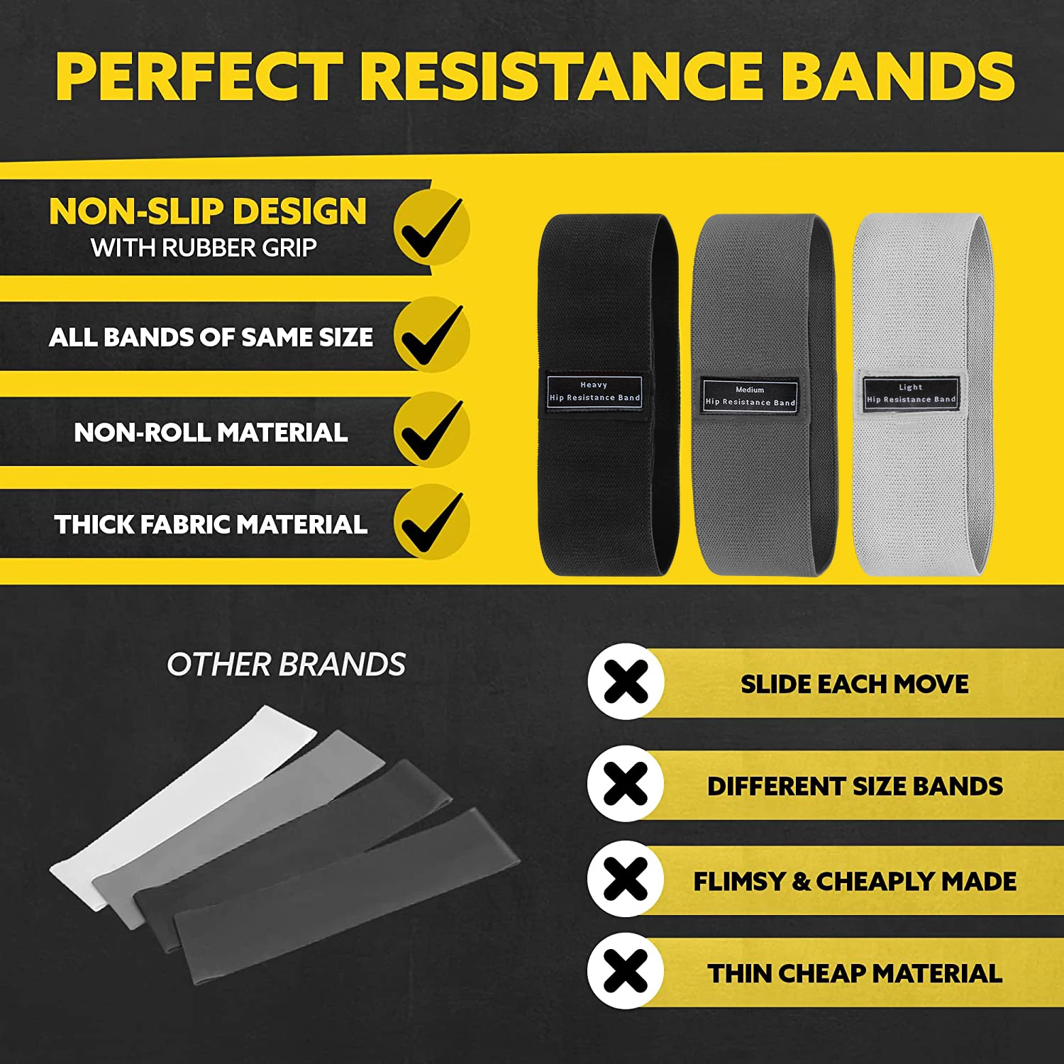 Fabric Resistance Hip Booty Ba - Milanaise Mesh Band のレビューと価格