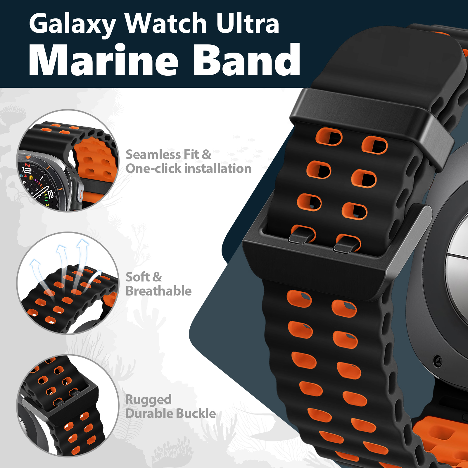 Marine Band For Samsung Galaxy - Samsung Smartwatch Ultra Accessories のレビューと価格