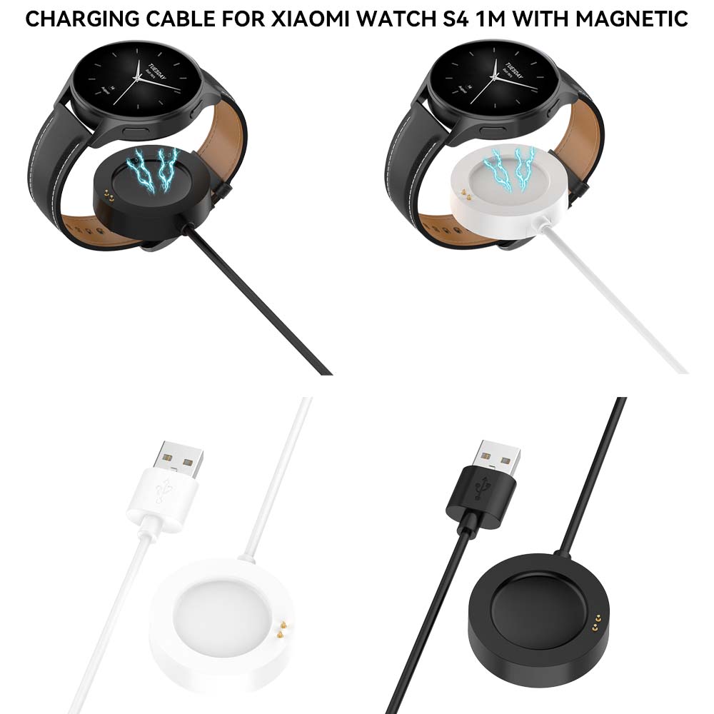 White Charger Cable For Xiaomi - Xiaomi Smartwatch S3 Accessories のレビューと価格
